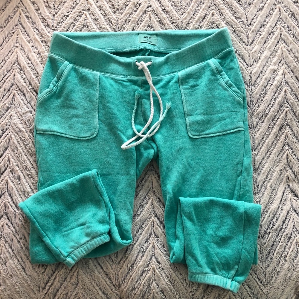 Aerie sea green joggers